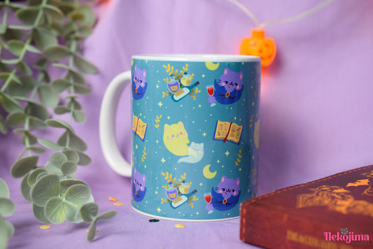 Cute Ceramic Mug Vampy & Ghostie Cats