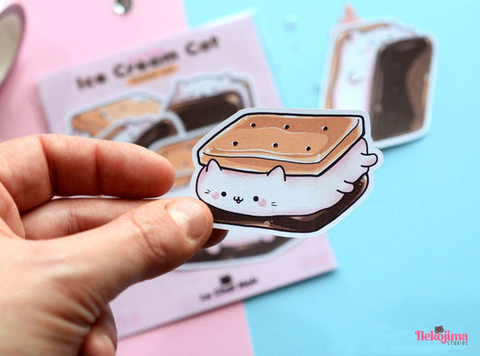 Ice Cream Cats Sticker Set