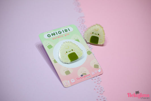 Acrylic Pin Cute Onigiri