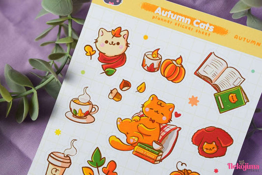 Autumn Cat Sticker Sheet