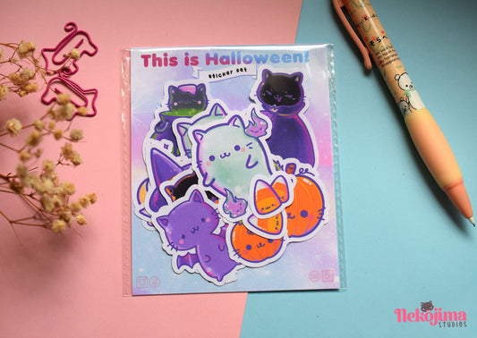 This is Halloween Cats Sticker Set