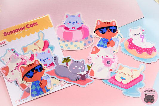 Summer Cats Sticker Set