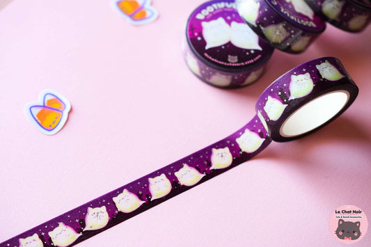Bootiful Cats - Silver Foil Washi Tape