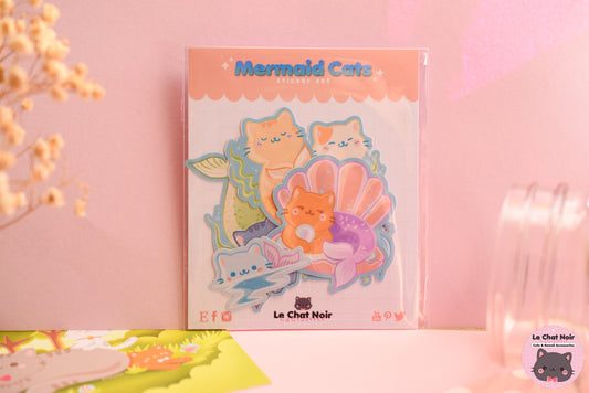 Mermaid Cats Sticker Set