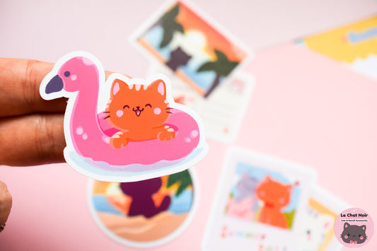 +Summer Cat Sticker Set