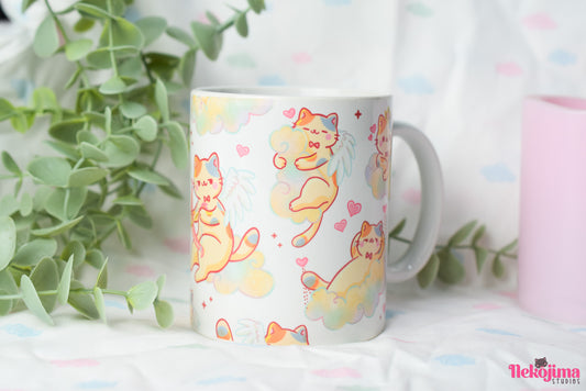 Cute Ceramic Mug Valentine's Bob Cat