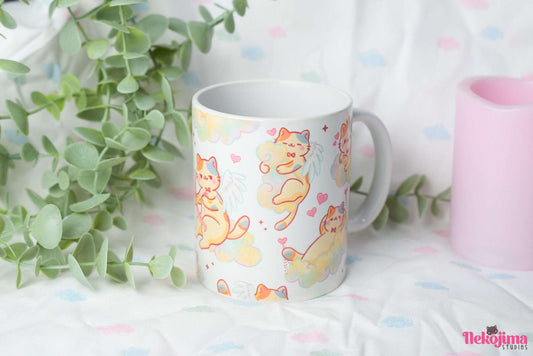 Cute Ceramic Mug Valentine's Bob Cat