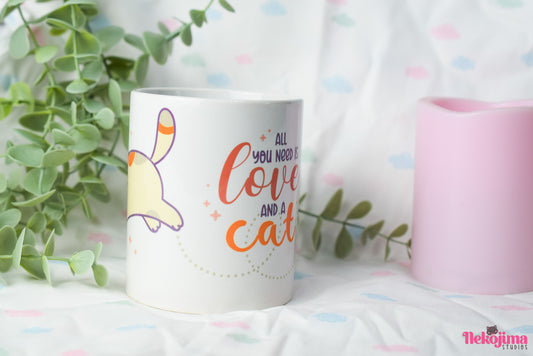 Cute Ceramic Mug Valentine Cat