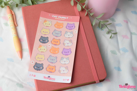 Cat Family Sticker Sheet