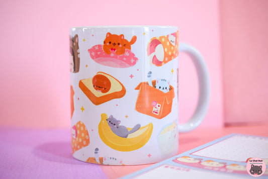 Cute Ceramic Mug Cozy Cats