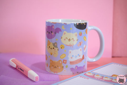 Cute Ceramic Mug Happy Cats