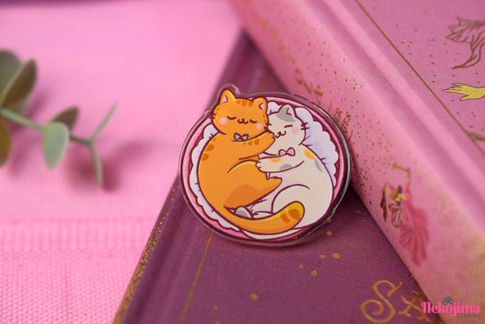 Acrylic Pin Cute Sweet Dreams Cat