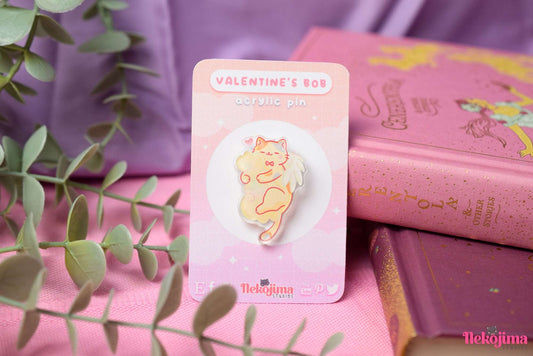 Acrylic Pin Cute Valentine's Bob