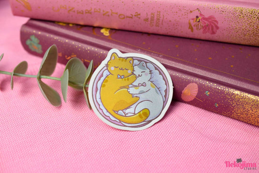 Holo Mirror Vinyl Sticker Sweet Dreams Cats