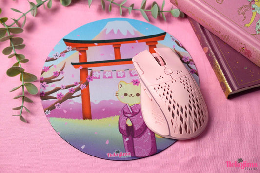 Cute Mouse Pad Japan Spring Cat