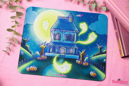 Cute Mouse Pad Spooky House Cats