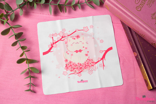 Sakura Cat Microfiber Cloth
