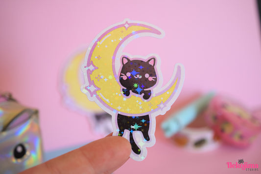 Kawaii Moon Cat Sticker