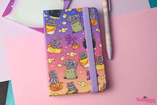 Spooky & Shadow the Cats A6 Leatherette Paper Notebooks