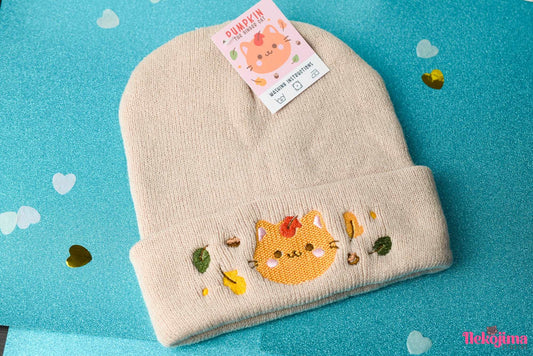 Kawaii beanie hat Pumpkin the Cat