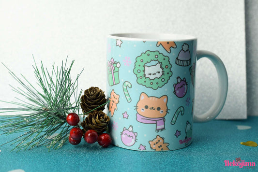 Cute Ceramic Mug XMas Cats