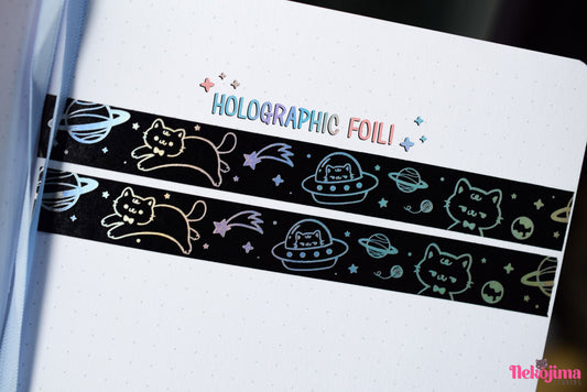 Space Cat - Holographic Foil Washi Tape